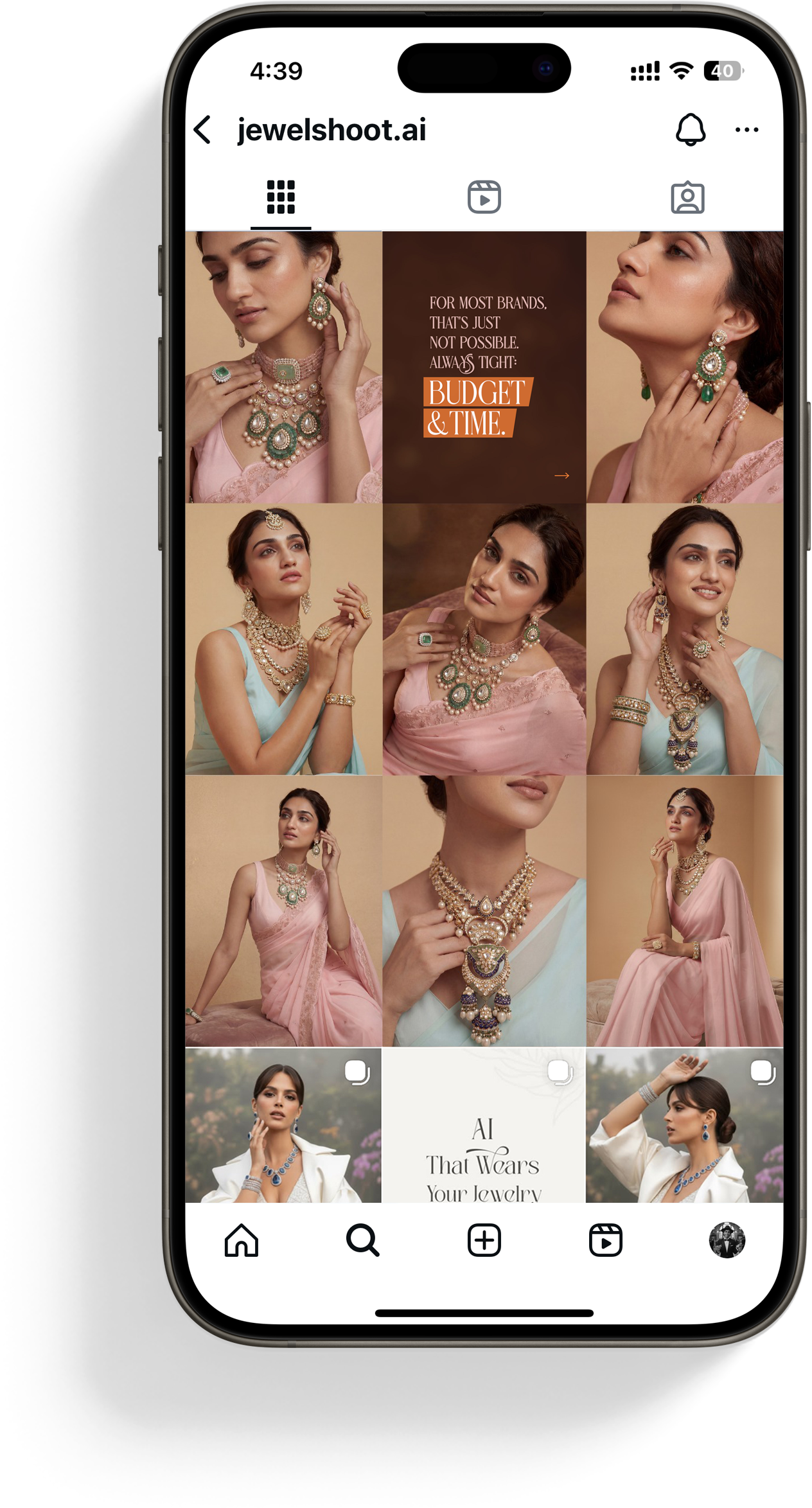 JewelShoot AI jewellery model